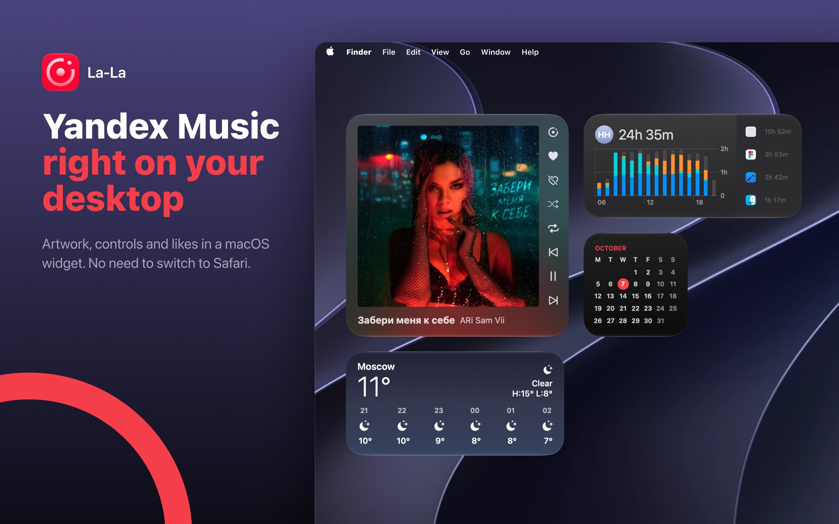 La-La: Yandex Music right on your desktop
