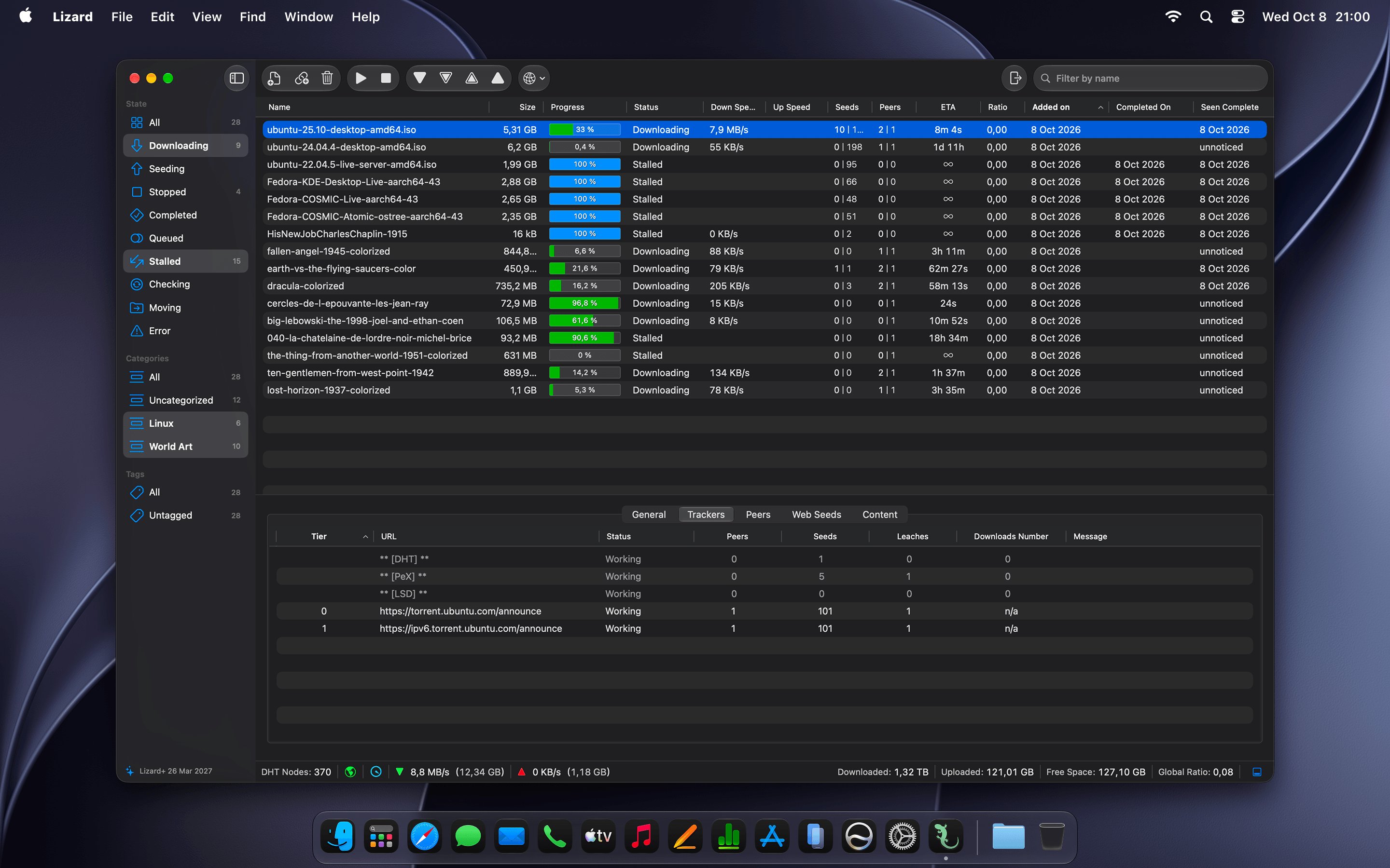 Trackers Tab